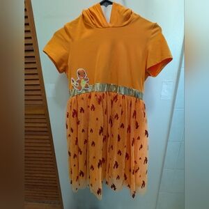 Pokemon Orange Charmander Kids Casual Dress